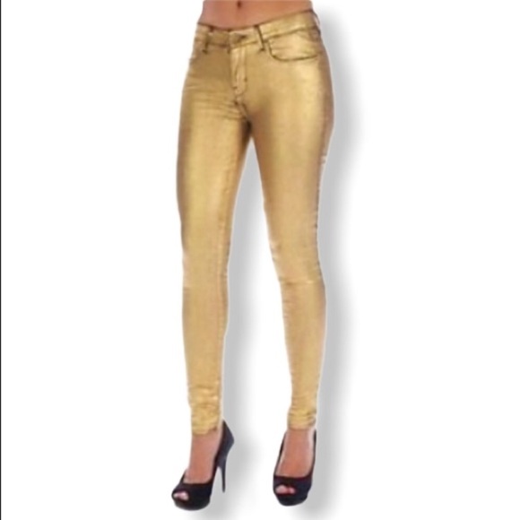 Modiva Pants - Modiva pants skinny satiny gold 3 - 13 juniors